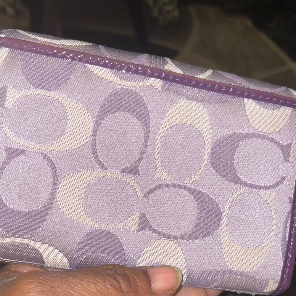 Coach Purple Wallet with Abstract Design (No Callouts) - Picture 5 of 8
